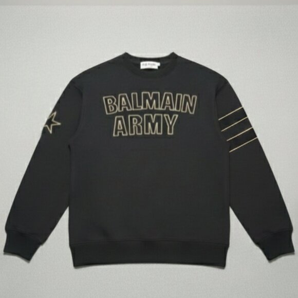 Black BALMAIN ARMY Crewneck - Picture 1 of 2